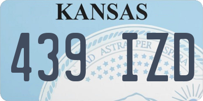 KS license plate 439IZD