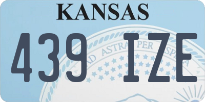 KS license plate 439IZE