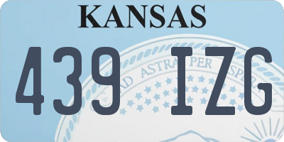 KS license plate 439IZG