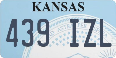 KS license plate 439IZL