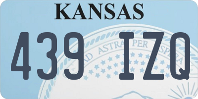 KS license plate 439IZQ