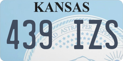 KS license plate 439IZS