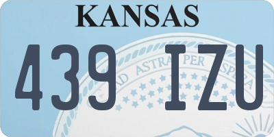 KS license plate 439IZU