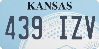 KS license plate 439IZV