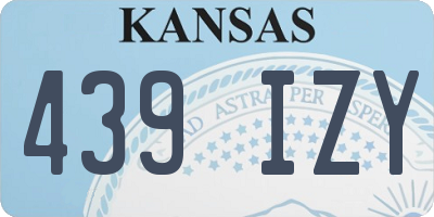 KS license plate 439IZY