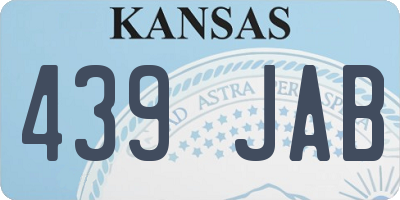 KS license plate 439JAB