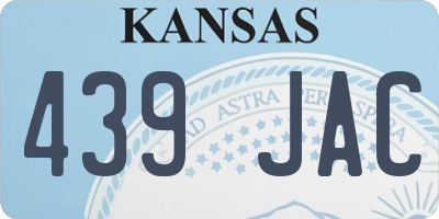 KS license plate 439JAC