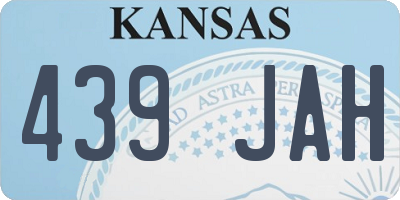 KS license plate 439JAH