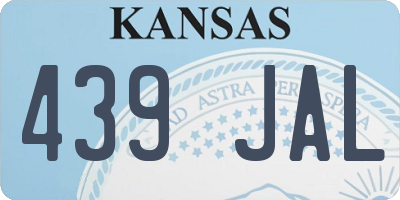 KS license plate 439JAL