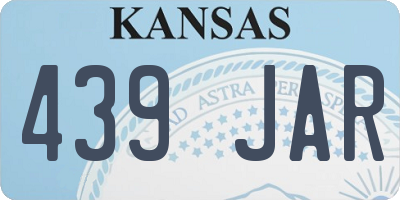 KS license plate 439JAR