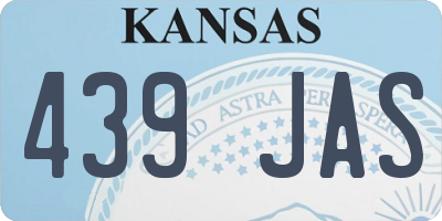 KS license plate 439JAS