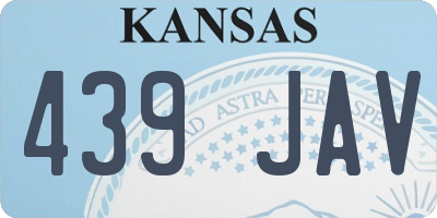 KS license plate 439JAV