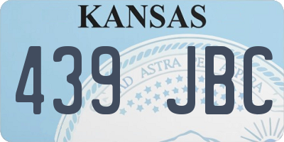 KS license plate 439JBC