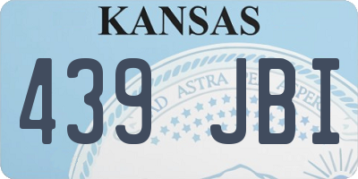 KS license plate 439JBI