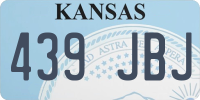 KS license plate 439JBJ