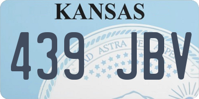 KS license plate 439JBV