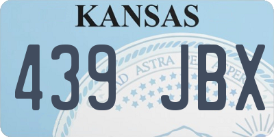 KS license plate 439JBX