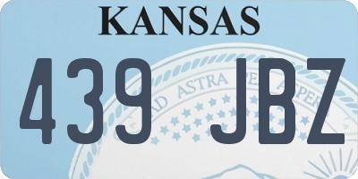 KS license plate 439JBZ