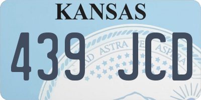 KS license plate 439JCD