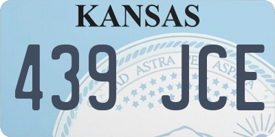 KS license plate 439JCE