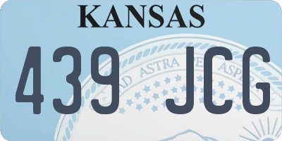 KS license plate 439JCG