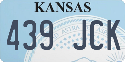 KS license plate 439JCK