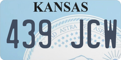 KS license plate 439JCW