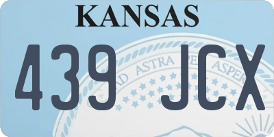 KS license plate 439JCX