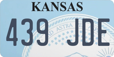 KS license plate 439JDE