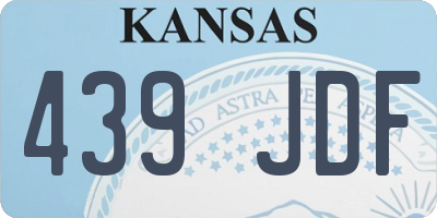 KS license plate 439JDF
