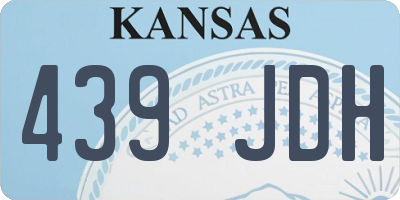 KS license plate 439JDH