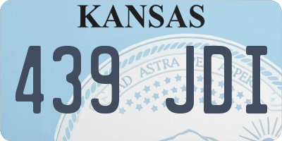 KS license plate 439JDI