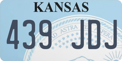 KS license plate 439JDJ