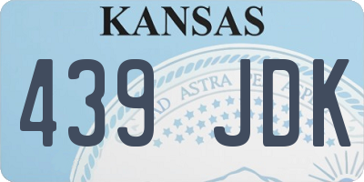 KS license plate 439JDK