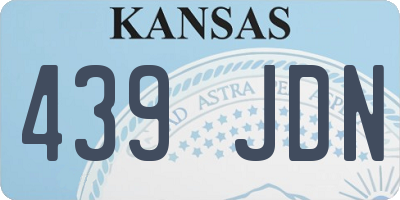 KS license plate 439JDN