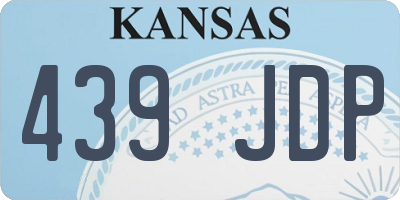 KS license plate 439JDP