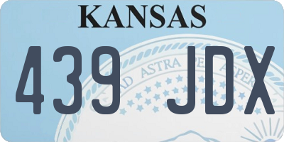 KS license plate 439JDX