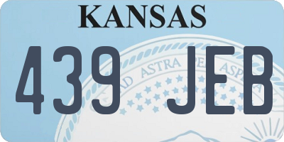 KS license plate 439JEB