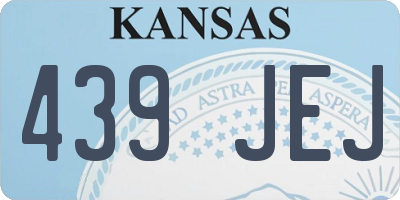 KS license plate 439JEJ