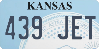 KS license plate 439JET