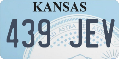 KS license plate 439JEV