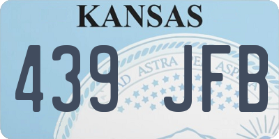 KS license plate 439JFB
