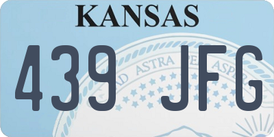 KS license plate 439JFG