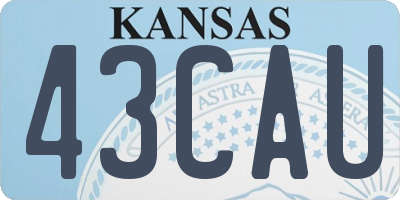 KS license plate 43CAU