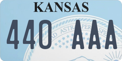 KS license plate 440AAA