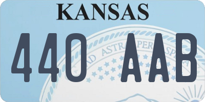 KS license plate 440AAB