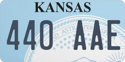 KS license plate 440AAE