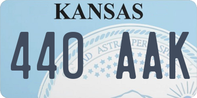 KS license plate 440AAK