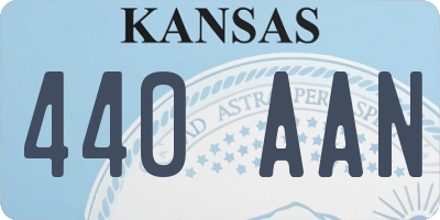 KS license plate 440AAN
