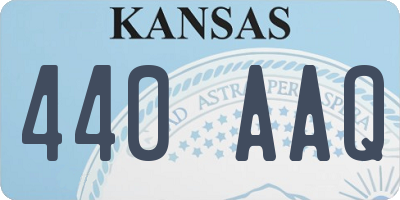 KS license plate 440AAQ
